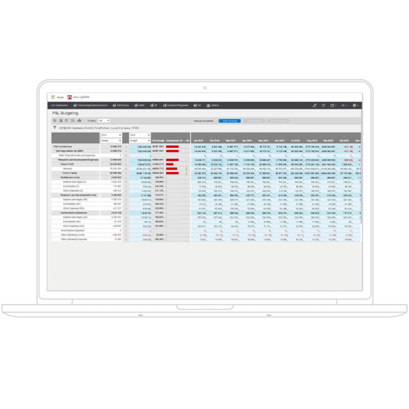 screenshot of Infor Enterprise Performance Management (EPM)